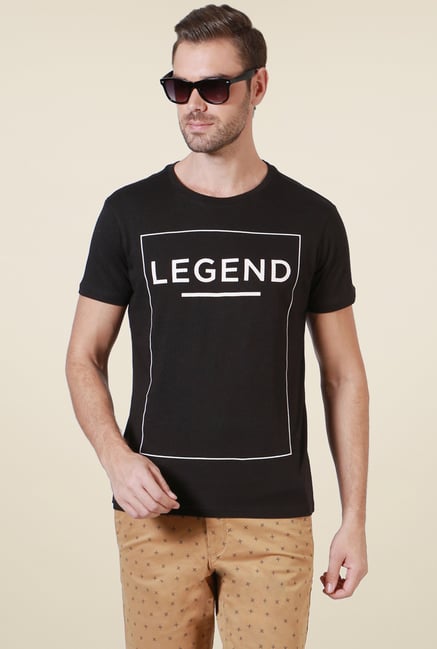 Allen Solly Black Printed T-Shirt Allen Solly Black Printed T-Shirt
