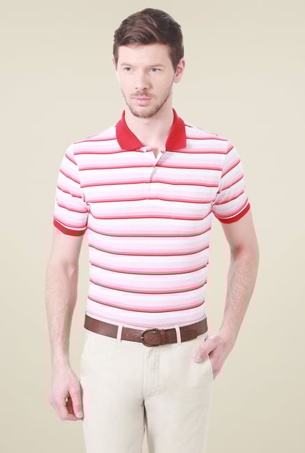 Peter England Red Half Sleeves Regular Fit T-Shirt Peter England Red Half Sleeves Regular Fit T-Shirt