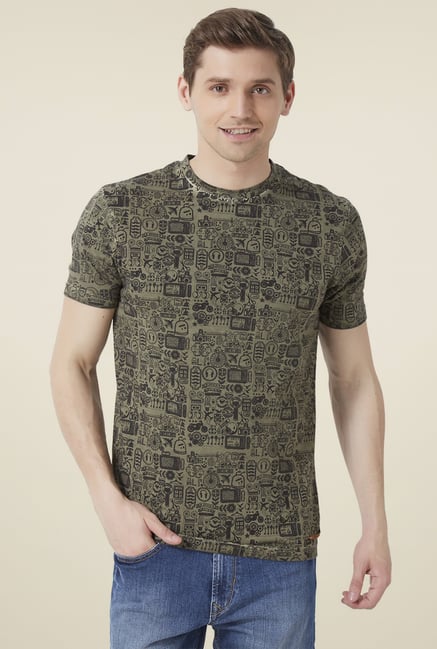 Peter England Olive Crew Neck T-Shirt Peter England Olive Crew Neck T-Shirt