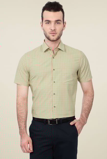 Peter England Green Slim Fit Shirt Peter England Green Slim Fit Shirt