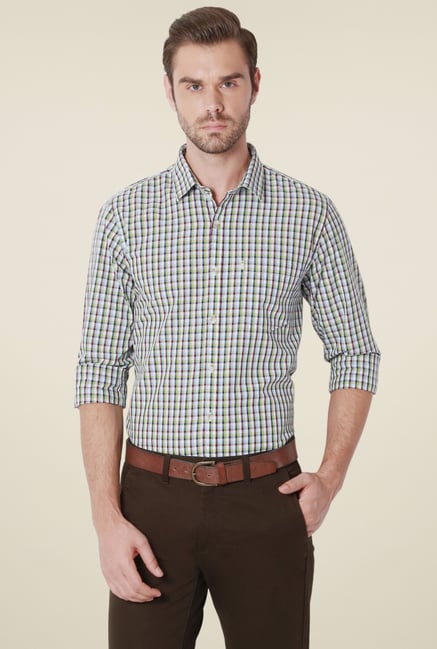 Peter England Multicolor Checks Cotton Shirt Peter England Multicolor Checks Cotton Shirt