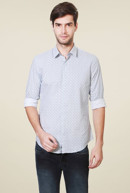 Peter England Light Blue Slim Fit Shirt Peter England Light Blue Slim Fit Shirt
