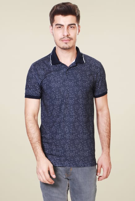 Peter England Navy Polo T-Shirt Peter England Navy Polo T-Shirt