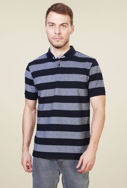 Peter England Navy Half Sleeves Polo T-Shirt Peter England Navy Half Sleeves Polo T-Shirt