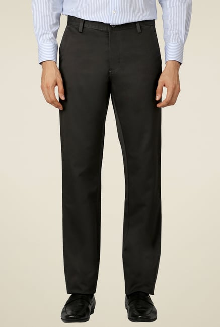 Allen Solly Black Mid Rise Trousers Allen Solly Black Mid Rise Trousers