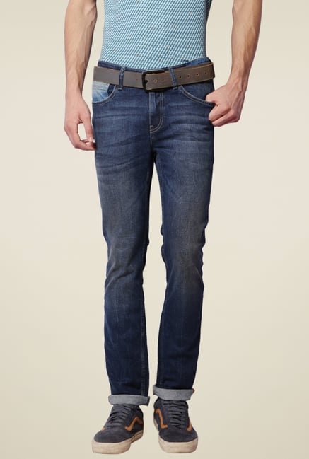 Van Heusen Dark Blue Ultra Slim Fit Lightly Washed Jeans Van Heusen Dark Blue Ultra Slim Fit Lightly Washed Jeans
