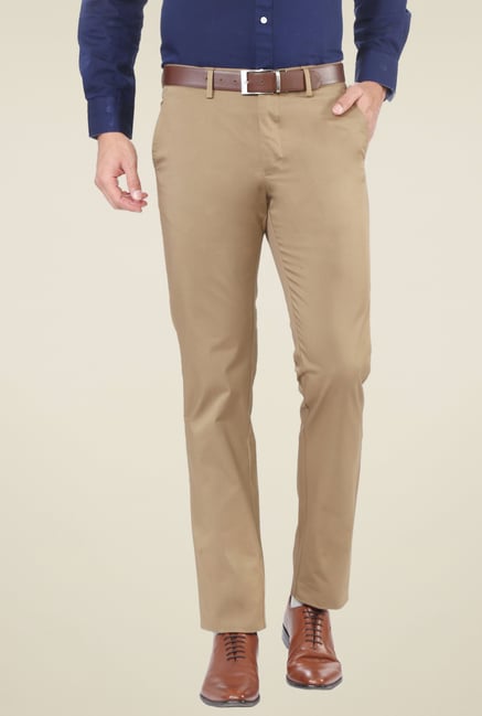 Allen Solly Brown Mid Rise Trousers Allen Solly Brown Mid Rise Trousers