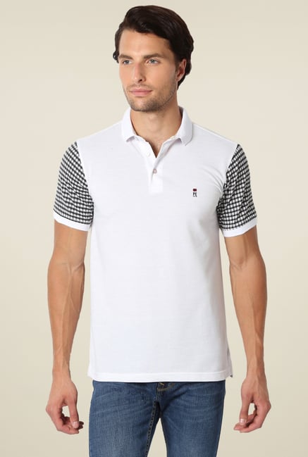 Peter England White Polo T-Shirt Peter England White Polo T-Shirt
