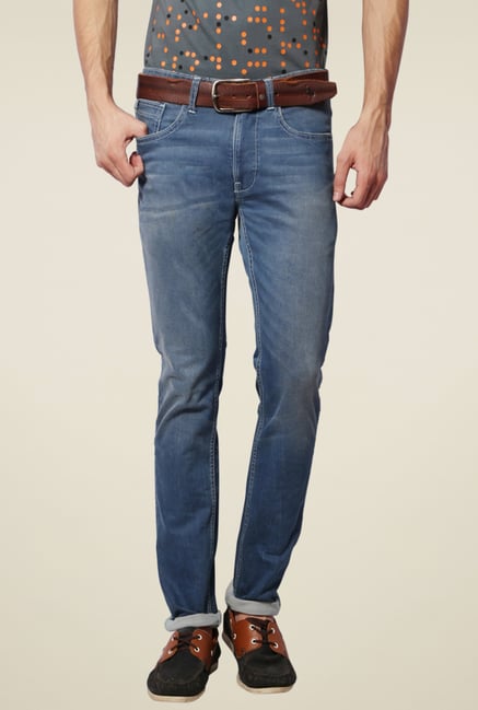 Van Heusen Steel Blue Mid Rise Comfort Fit Jeans Van Heusen Steel Blue Mid Rise Comfort Fit Jeans