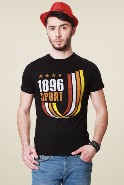 People Black Half Sleeves Printed T-Shirt People Black Half Sleeves Printed T-Shirt