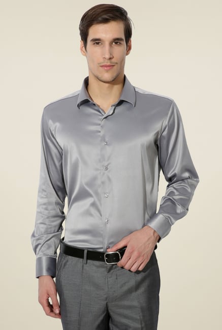 Van Heusen Grey Regular Fit Shirt Van Heusen Grey Regular Fit Shirt