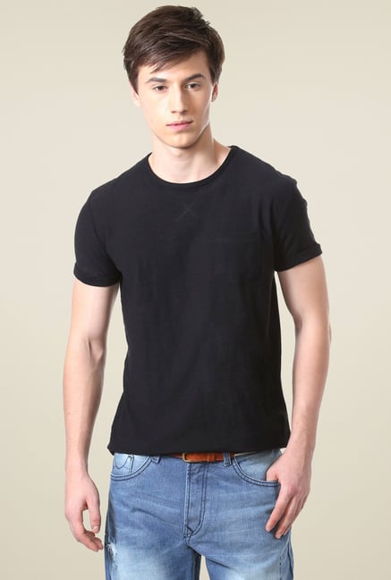 People Black Crew Neck Regular Fit T-Shirt People Black Crew Neck Regular Fit T-Shirt
