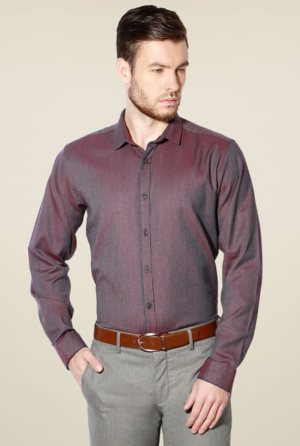 Van Heusen Mauve Cotton Shirt Van Heusen Mauve Cotton Shirt