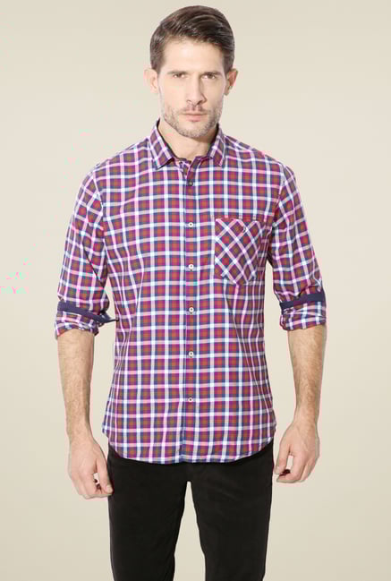 Van Heusen Red & Blue Checks Shirt Van Heusen Red & Blue Checks Shirt