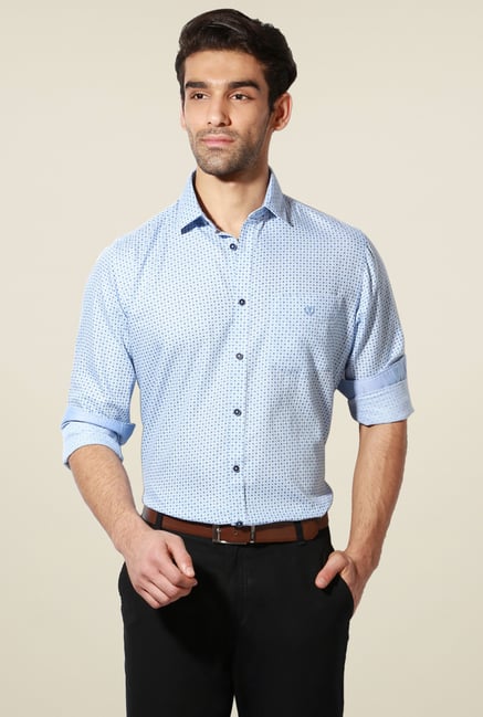 Van Heusen Light Blue Printed Shirt Van Heusen Light Blue Printed Shirt