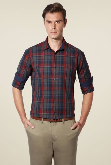 Van Heusen Multicolor Checks Cotton Shirt Van Heusen Multicolor Checks Cotton Shirt