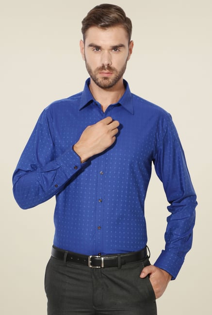 Van Heusen Ink Blue Full Sleeves Regular Fit Shirt Van Heusen Ink Blue Full Sleeves Regular Fit Shirt