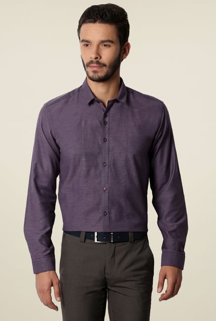 Van Heusen Mauve Full Sleeves Shirt Van Heusen Mauve Full Sleeves Shirt
