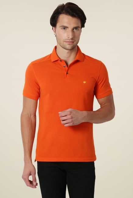 Peter England Orange Polo T-Shirt Peter England Orange Polo T-Shirt