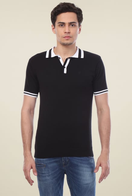 Van Heusen Black Regular Fit Polo T-Shirt Van Heusen Black Regular Fit Polo T-Shirt