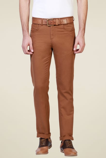 Allen Solly Caramel Mid Rise Trousers Allen Solly Caramel Mid Rise Trousers