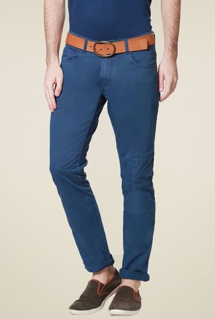 People Blue Mid Rise Trousers People Blue Mid Rise Trousers