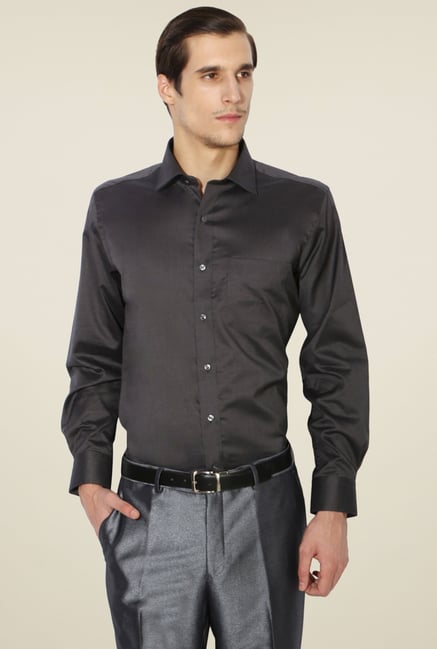 Van Heusen Black Cotton Shirt Van Heusen Black Cotton Shirt
