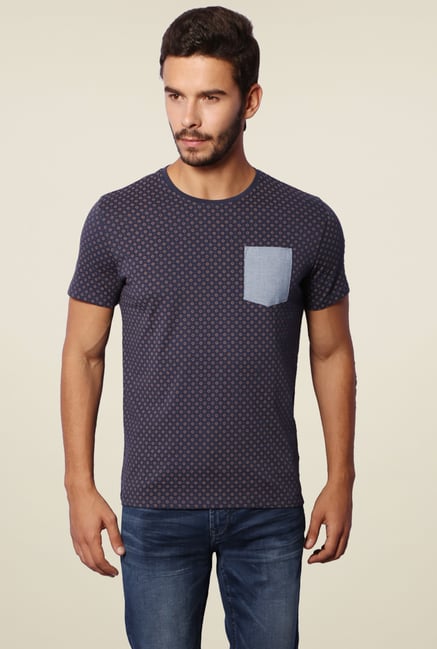 Van Heusen Violet Crew Neck T-Shirt Van Heusen Violet Crew Neck T-Shirt