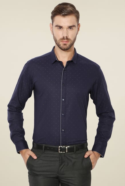 Van Heusen Navy Regular Fit Shirt Van Heusen Navy Regular Fit Shirt