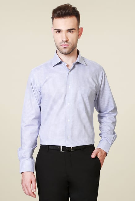 Van Heusen White Cotton Checks Shirt Van Heusen White Cotton Checks Shirt