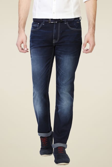 Van Heusen Navy Lightly Washed Ultra Slim Fit Jeans Van Heusen Navy Lightly Washed Ultra Slim Fit Jeans