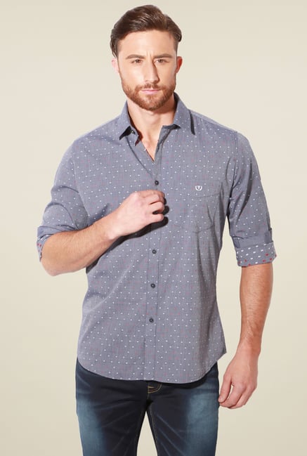 Van Heusen Slate Grey Slim Fit Shirt Van Heusen Slate Grey Slim Fit Shirt