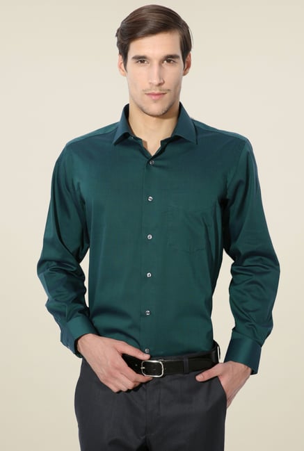 Van Heusen Teal Green Regular Fit Shirt Van Heusen Teal Green Regular Fit Shirt