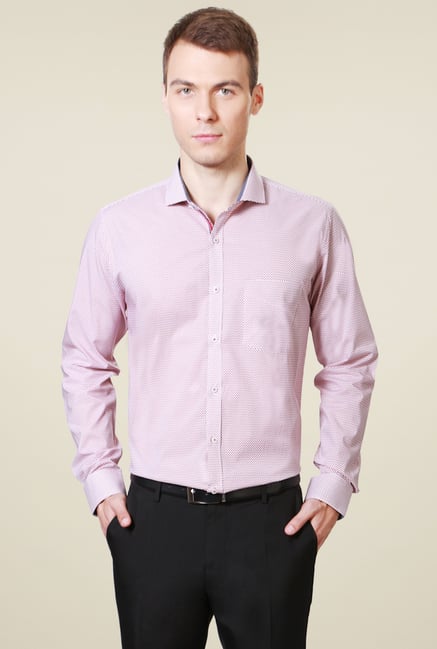 Van Heusen Pink Printed Cotton Shirt Van Heusen Pink Printed Cotton Shirt