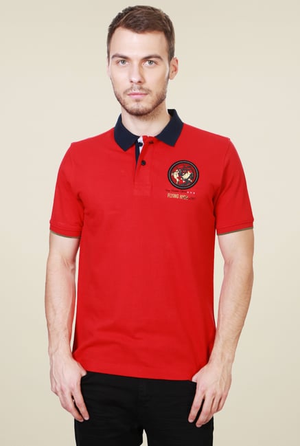 Van Heusen Red Regular Fit Polo T-Shirt Van Heusen Red Regular Fit Polo T-Shirt