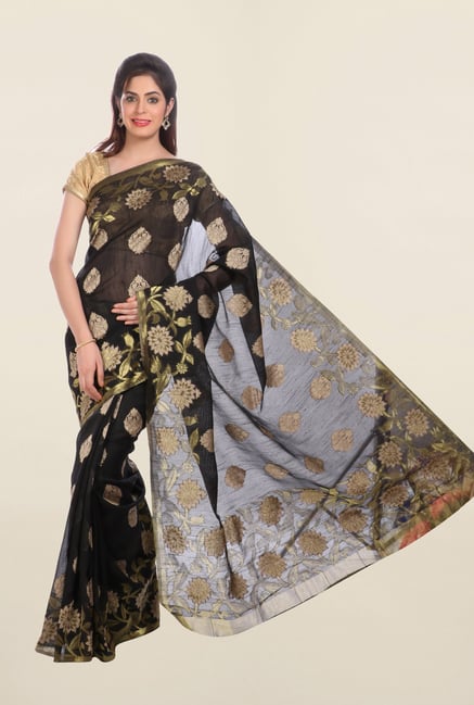 Jashn Black Printed Saree Jashn Black Printed Saree