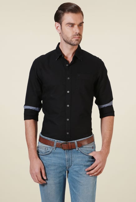 Allen Solly Black Full Sleeves Shirt Allen Solly Black Full Sleeves Shirt