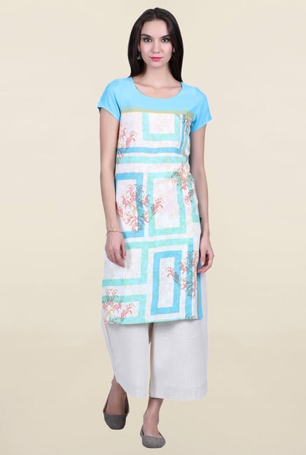 Juniper Blue Printed Kurta Juniper Blue Printed Kurta