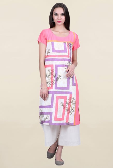 Juniper Pink Printed Kurta Juniper Pink Printed Kurta