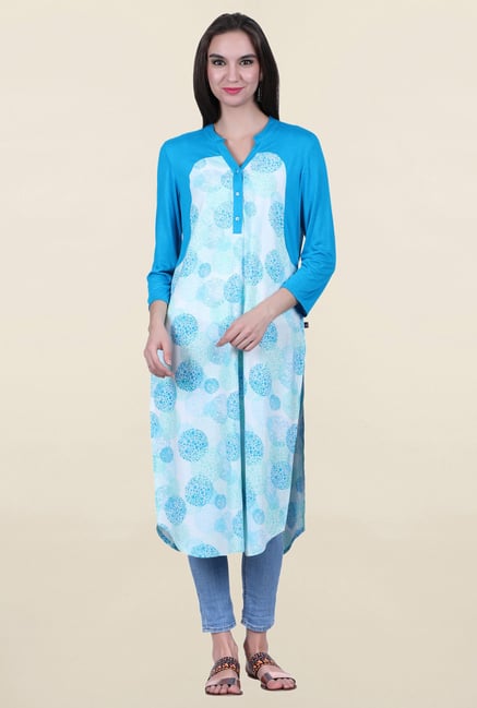 Juniper Blue Printed Kurta Juniper Blue Printed Kurta
