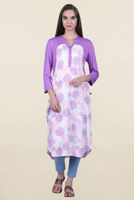 Juniper Purple Printed Kurta Juniper Purple Printed Kurta