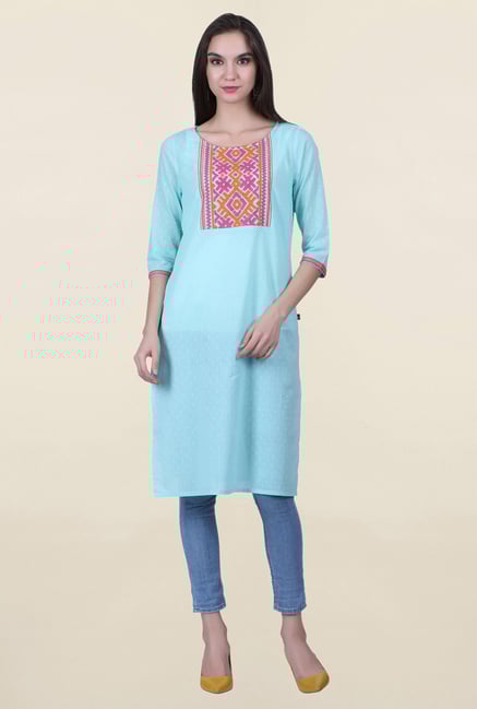 Juniper Mint Embroidered Kurta Juniper Mint Embroidered Kurta