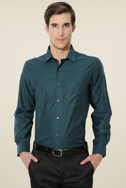 Van Heusen Green Regular Fit Shirt Van Heusen Green Regular Fit Shirt
