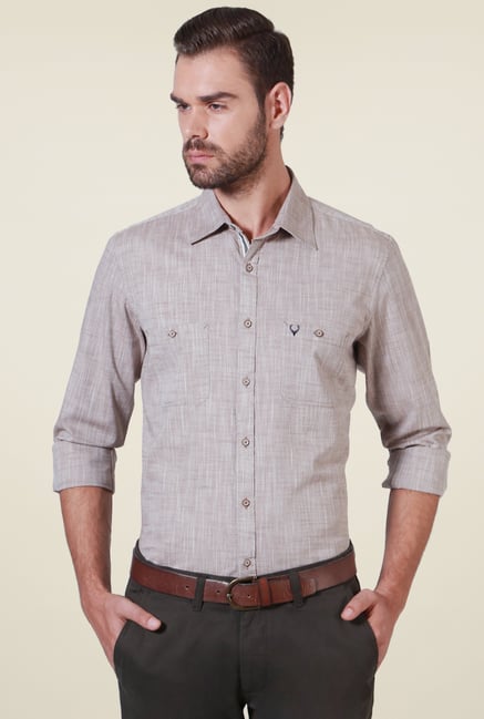 Allen Solly Grey Full Sleeves Shirt Allen Solly Grey Full Sleeves Shirt