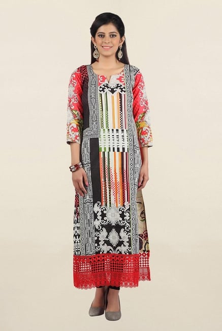 Jashn Multicolor Printed Cotton Kurta Jashn Multicolor Printed Cotton Kurta