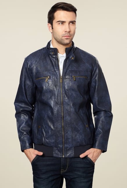 Van Heusen Navy Band Collar Jacket Van Heusen Navy Band Collar Jacket