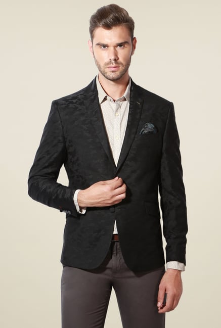 Van Heusen Black Full Sleeves Blazer Van Heusen Black Full Sleeves Blazer