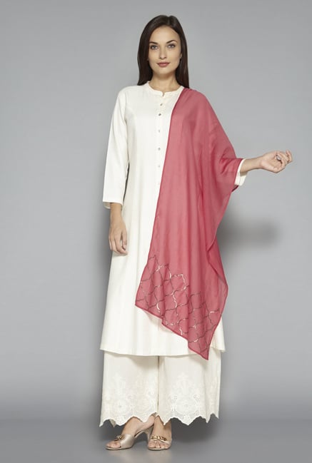 Zuba by Westside Pink Embellished Dupatta Zuba by Westside Pink Embellished Dupatta