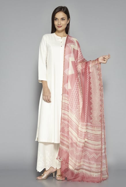 Zuba by Westside Pink Printed Dupatta Zuba by Westside Pink Printed Dupatta