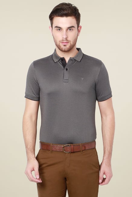 Van Heusen Grey Regular Fit Polo T-Shirt Van Heusen Grey Regular Fit Polo T-Shirt